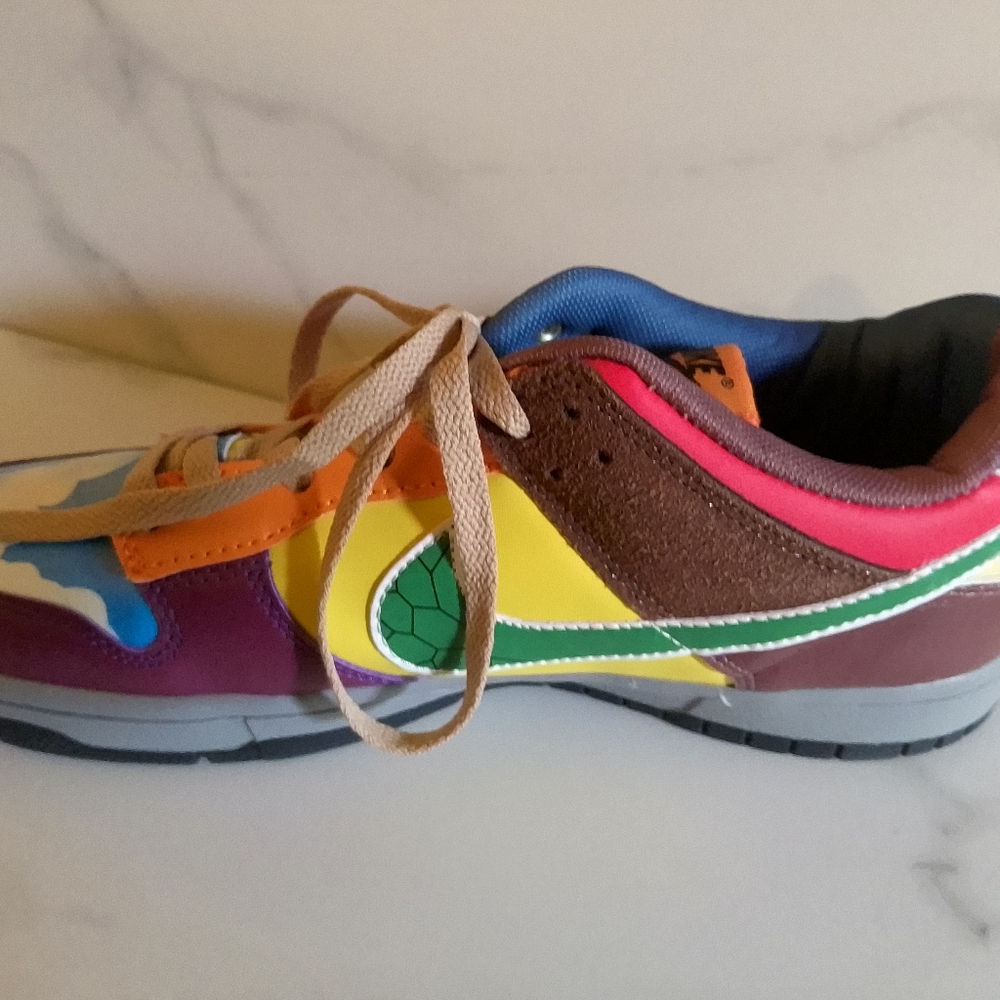 Nike Dunk Low What the Super Mario Sneakers Sz 9.5 - Picture 5 of 15